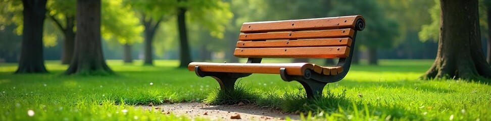 Whimsical Contorted Park Bench A Comically Shaped Bench in a Park, Perfect for Quirky, Absurd, or Surreal Illustrations