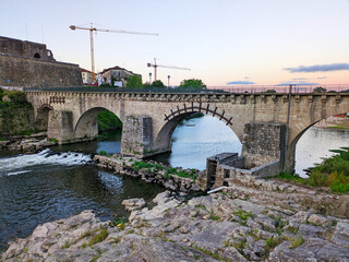 Barcelos Bridge river Cavado Portugal