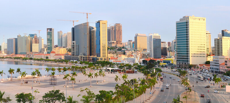 Luanda Marginal downtown panorama Angola