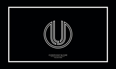 Alphabet letters U or UU logo monogram