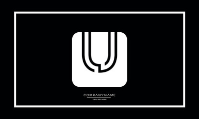 Alphabet letters U or UU logo monogram