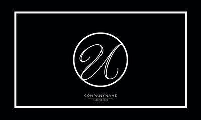Alphabet letters U or UU logo monogram