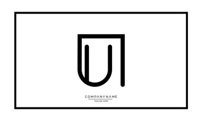 Alphabet letters U or UU logo monogram