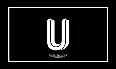 Alphabet letters U or UU logo monogram
