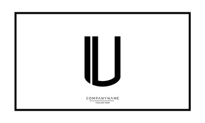 Alphabet letters U or UU logo monogram