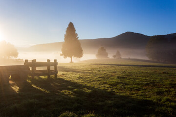 alba meravigliosa al centro equestre di Pratoni del vivaro. Roma