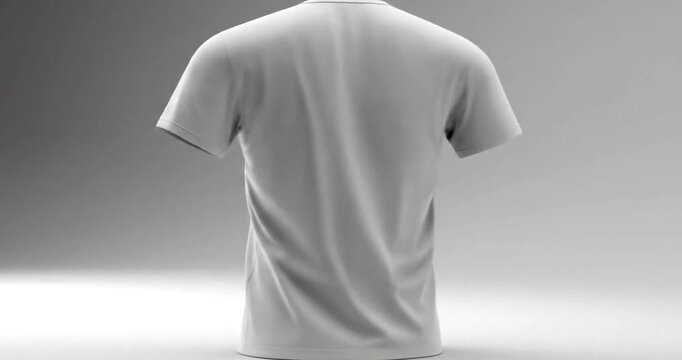White T-shirt Displayed on a Simple Gray Background