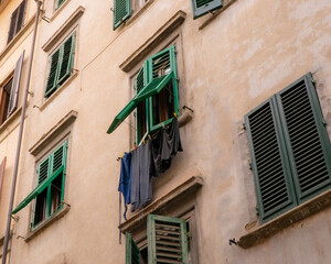 wall of old house in Sicily