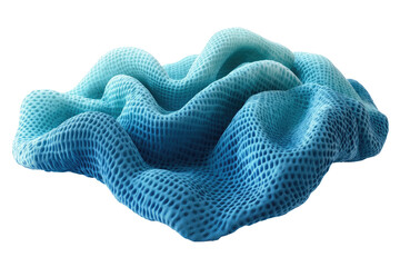 Wavy, gradient mesh surface; blues soften