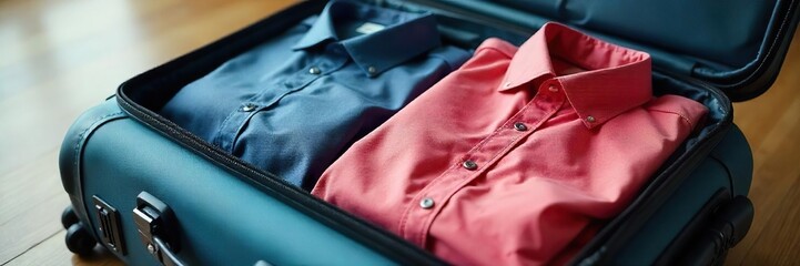 Organized Packing Wrinkle-Free Clothes in a Travel Folder, Ready for a Smooth Trip