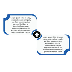 Medical new Plan Template. Box creative elements with medical icon. illustrator 2 box 