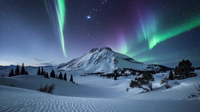 Stunning Carcross Desert Yukon, Canada, winter night