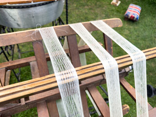 cocoons of white silkworms bred to produce silk , raw silk