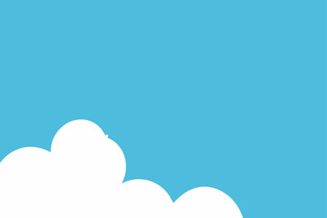 Illustration of white clouds against a blue sky day