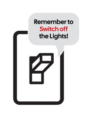 Energy Reminder Sign – High-Quality Vectorial Stock Image