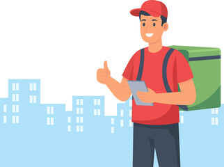 Corporate Delivery and Logistics Service Concept for Business and Ecommerce. Professional delivery illustration showing courier team, transport vehicles, and parcel movement for corporate logistics