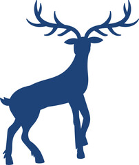 Deer Silhouette with Antlers
