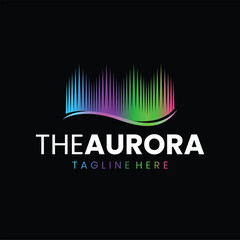 Aurora Logo Design. Minimalist and Modern. Vector illustration