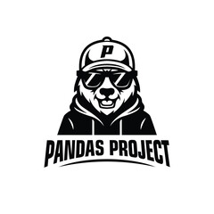 Panda Mascot Logo Design. Minimalist and Modern. Vector illustration