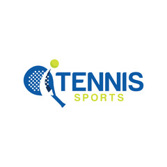 Tennis Logo Design. Minimalist and Modern. Vector illustration