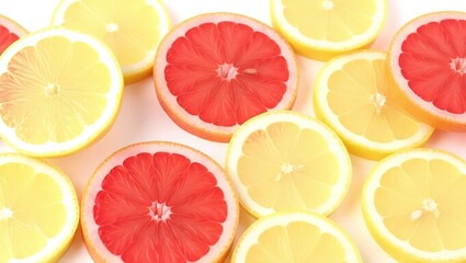 Citrus Slices - A Vibrant Mix of Lemon and Grapefruit.