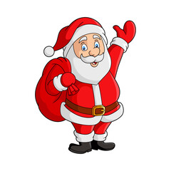 Santa Claus with gift