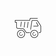 dump truck icon sign vector