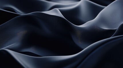 Obraz premium Abstract Dark Wavy Fabric Texture with Soft Shadows.