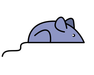 Mouse, a stylized toy mouse - full-color vector image. Animal rodent rat
