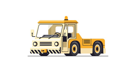Fototapeta premium Aviation ground support vehicle icon airport equipment illustration