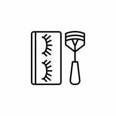 false lashes curler icon sign vector