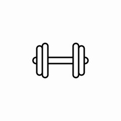 gym dumbell icon sign vector