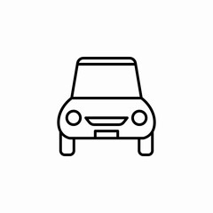 small car icon sign vector