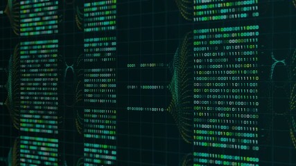 A seamless video showcasing a continuous stream of green digital numbers and code, ideal for IT, software, and cybersecurity content. - Powered by Adobe