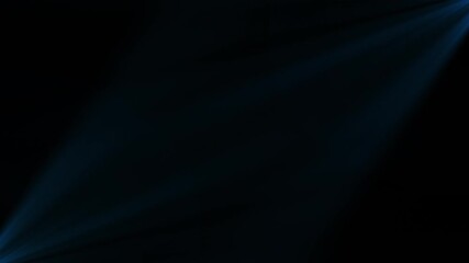 dark abstract looping background with rotating cinematic blue light rays and lens flare effect, suitable for film titles and moody backdrops - Powered by Adobe