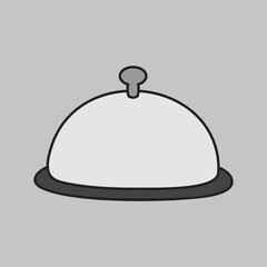 Serving Food Tray Line Art Icon