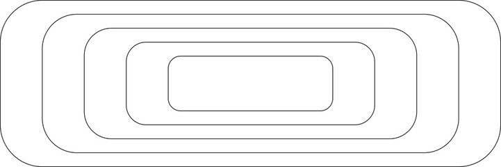 Rounded rectangle blending geometric shape