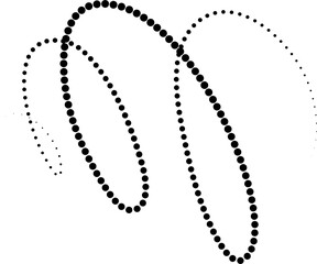 Line dot of spiral and wave, symbol, icon. Design element