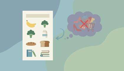 Focusing on essential needs food education and health over impulsive purchases