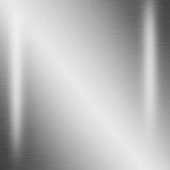 Reflective Brushed Metal Surface with Horizontal Grains and Subtle Streaks of Light Creating a Modern Industrial Texture Background with a Cool
