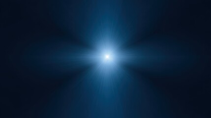Obraz premium Bright blue light radiates from the center creating a dynamic, glowing effect with smooth lines and deep shadows, ideal for abstract backgrounds or design elements