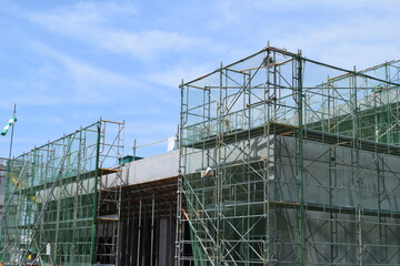 Fototapeta premium 施工中の建設工事現場