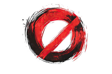 Red, brushed-style zero with diagonal line, on black background. Grunge texture