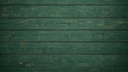Textured background featuring dark green painted wooden planks in a horizontal pattern, showcasing the natural grain and rustic finish of the wood