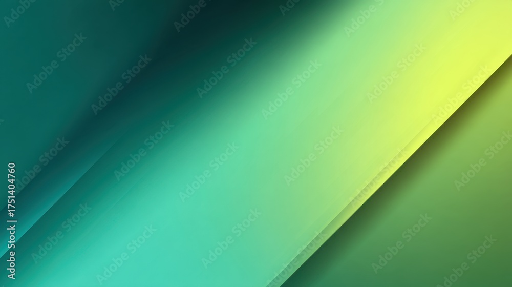 Wall mural Smooth Gradient Background with Shades of Teal, Green, and Yellow for Modern Design and Creative Projects in Various Applications