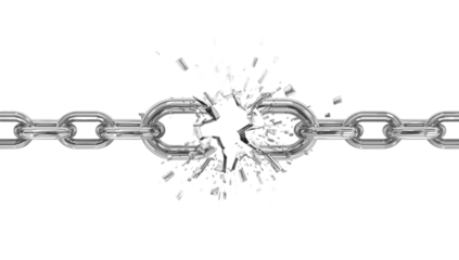 Broken Chain Illustration Symbol of Freedom and Strength in High Detail
