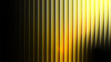 Abstract yellow gold color glossy strips fractal glass gradient texture for modern futuristic technology backgrounds, banners, posters, presentations. Vector graphic design element.