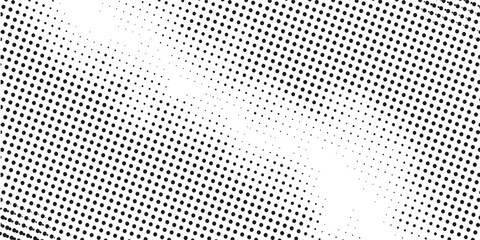 Halftone dotted abstract background. Grain gradient texture background with dots. Noise Stipple pointillism pattern. Sand, grain, grunge stipple effect. Abstract texture, engraved overlay. Vector