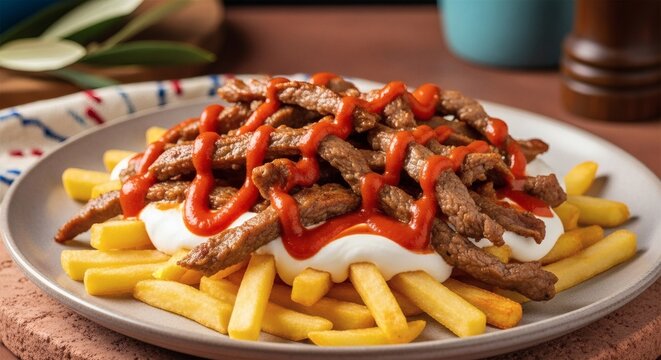 Cokertme Kebab Bodrum Style Veal on Potatoes