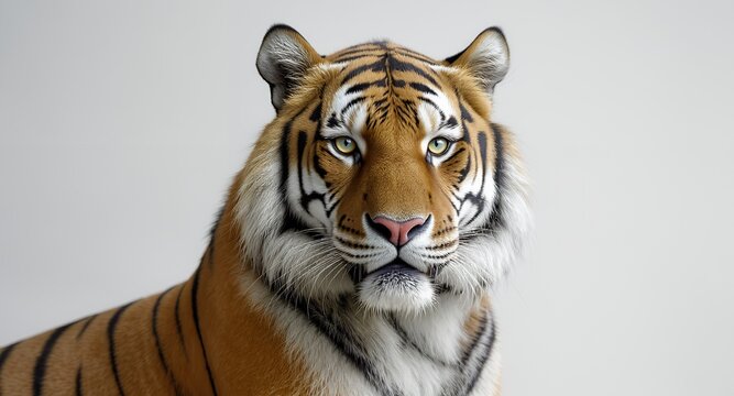 Majestic Feline Portrait with Intense Gaze